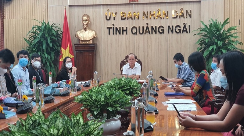 Điểm cầu tỉnh Quảng Ngãi tham dự Hội nghị trực tuyến  toàn quốc về công tác khuyến công
