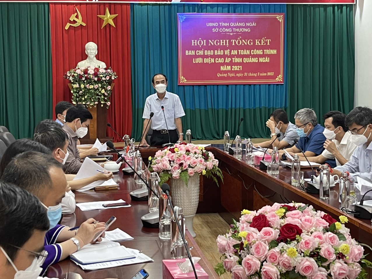 Hội nghị tổng kết hoạt động năm 2021 của Ban Chỉ đạo bảo vệ an toàn công trình lưới điện cao áp tỉnh Quảng Ngãi