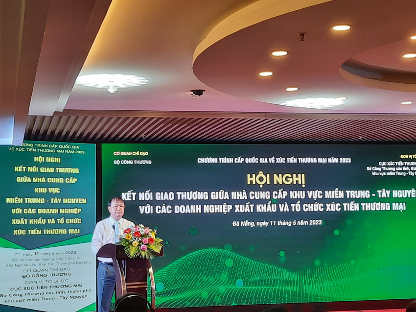 Quảng Ngãi tham gia Hội nghị kết nối giao thương giữa các nhà cung cấp các sản phẩm có tiềm năng xuất khẩu của khu vực Miền Trung Tây Nguyên với các doanh nghiệp xuất khẩu và tổ chức xúc tiến thương mại
