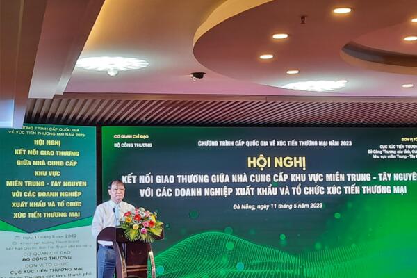Quảng Ngãi tham gia Hội nghị kết nối giao thương giữa các nhà cung cấp các sản phẩm có tiềm năng xuất khẩu của khu vực Miền Trung Tây Nguyên với các doanh nghiệp xuất khẩu và tổ chức xúc tiến thương mại
