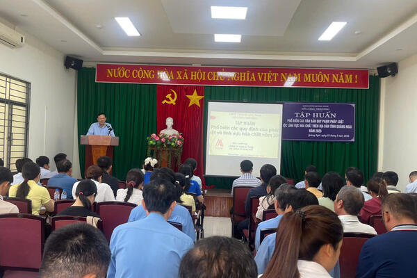 TẬP HUẤN PHỔ BIẾN CÁC VĂN BẢN QUY PHẠM PHÁP LUẬT THUỘC LĨNH VỰC HÓA CHẤT TRÊN ĐỊA BÀN TỈNH QUẢNG NGÃI NĂM 2025